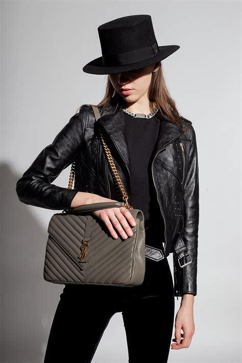 college ysl large|Saint Laurent College Large Flap YSL Shoulder Bag .